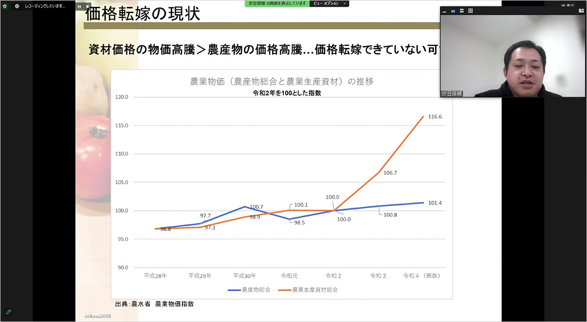 折笠氏講演画面