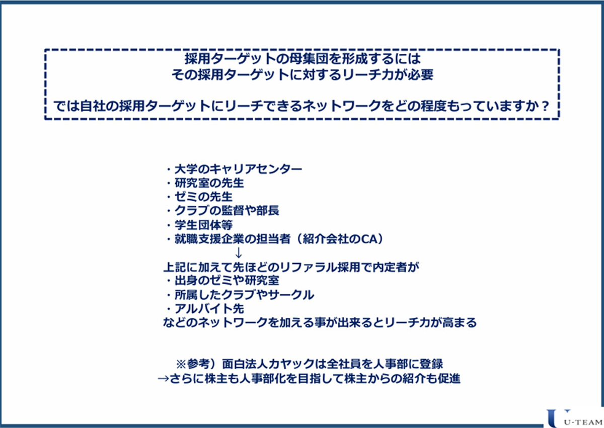 母集団形成のための主な手段 母集団形成のための主な手段